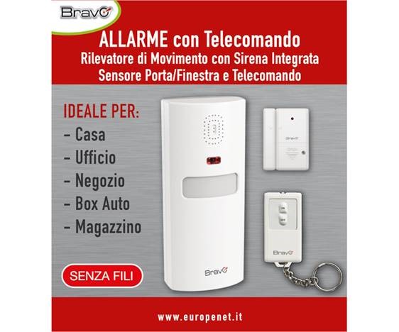 ALLARME SENS MOVIM+SENS P/F CON TELEC